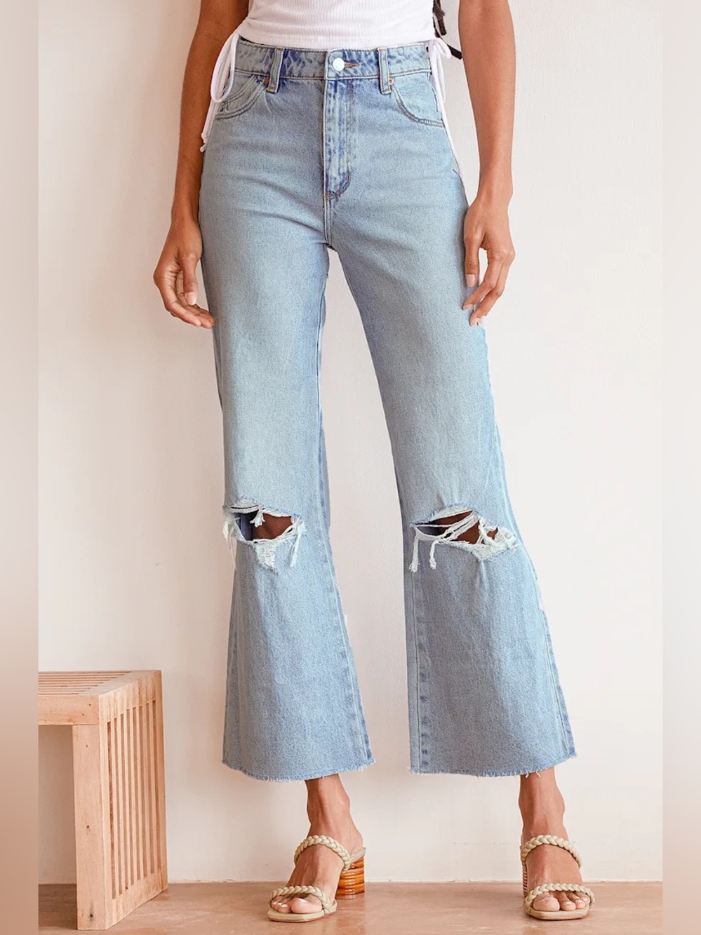 ROLLA'S East Coast Crop Flare Jean in Blue Size 28